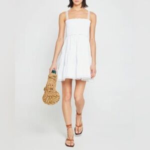 Kourt Ramsen Tiered White Mini Dress
